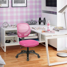 Load image into Gallery viewer, Low-back Computer Task Office Desk Chair with Swivel Casters-Pink