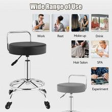 Load image into Gallery viewer, Pneumatic Work Stool Rolling Swivel Task Chair Spa Office Salon w/Cushioned Seat