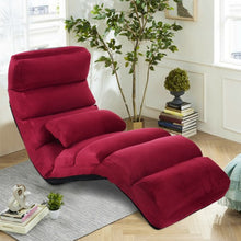 Load image into Gallery viewer, Stylish Folding Lazy Sofa Chair with Pillow-Burgundy