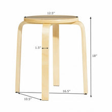 Load image into Gallery viewer, Set of 4 18" Wood Home Backless Dining Chairs