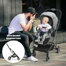Load image into Gallery viewer, High Landscape Foldable Baby Stroller with Reversible Reclining Seat-Gray