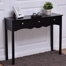 Load image into Gallery viewer, Hall table Side Table w/ 3 Drawers-Black