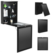 Load image into Gallery viewer, Convertible Wall Mounted Table with A Chalkboard-Black