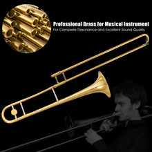 Load image into Gallery viewer, B Flat Trombone Golden Brass with Mouthpiece