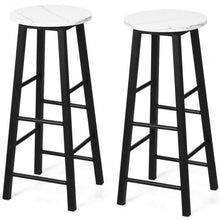 Load image into Gallery viewer, Set of 2 Pub Bistro Dining Height Bar Stool-White