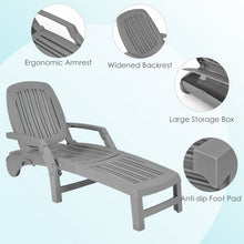 Load image into Gallery viewer, Adjustable Patio Sun Lounger with Weather Resistant Wheels-Gray