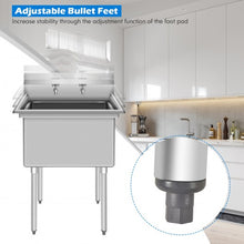 Load image into Gallery viewer, Compartment Commercial Kitchen Sink with Drain Strainer