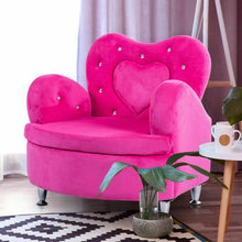Load image into Gallery viewer, Soft Velvet Armrest Couch Toddler Sofa
