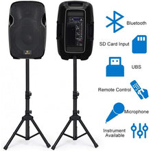 Load image into Gallery viewer, Dual Portable 2-Way Powered PA Speaker System