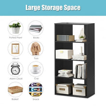 Load image into Gallery viewer, 4-tier Bookcase One Fixed and Three Adjustable Shelves