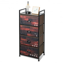Load image into Gallery viewer, 4 Drawer Fabric Dresser Storage Tower Nightstand