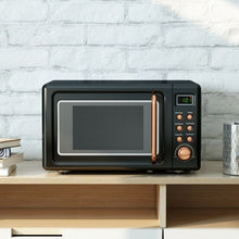 Load image into Gallery viewer, 700W Glass Turntable Retro Countertop Microwave Oven-Golden