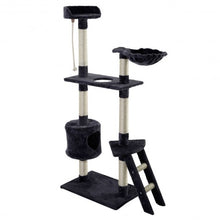 Load image into Gallery viewer, 60" Tower Condo Scratcher Kitten Pet Hammock Cat Tree-Gray