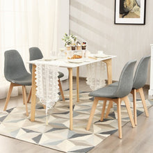 Load image into Gallery viewer, 2Pcs Modern Dining Chair Set with Wood Legs and Fabric Cushion Seat
