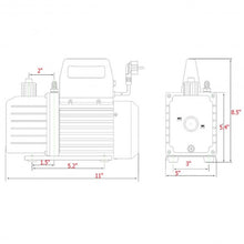 Load image into Gallery viewer, 4CFM 1/3HP Air Vacuum Pump HVAC Refrigeration Kit AC Manifold Gauge Set R134