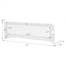 Load image into Gallery viewer, 59-Inch Extra Long Bed Rail Guard-White