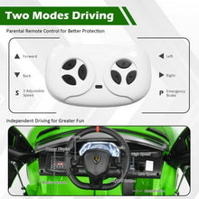 Load image into Gallery viewer, 12 V Licensed Lamborghini SVJ RC Kids Ride On Car with Trunk and Music-Green