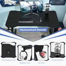 Load image into Gallery viewer, Gaming Desk Z-Shaped Computer Office Table with Gaming Handle Rack