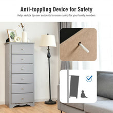 Load image into Gallery viewer, 6 Drawers Chest Dresser Clothes Storage Bedroom Furniture Cabinet-Gray