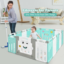 Load image into Gallery viewer, 16-Panel Foldable Baby Playpen Kids Activity Centre-Green