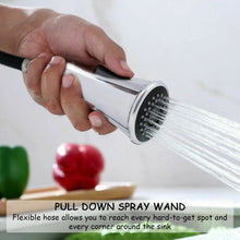 Load image into Gallery viewer, Pull-down Single Handle Dual Spray Chrome Kitchen Faucet