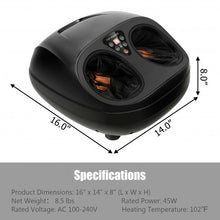 Load image into Gallery viewer, Shiatsu Foot Massager with Heat Kneading Rolling Scraping Air Compression-Black