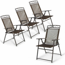 Load image into Gallery viewer, Set of 4 Outdoor Folding Sling Chairs