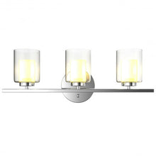 Load image into Gallery viewer, 3-Light Wall Sconce light Fixture w/ Brushed Chrome Finish