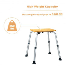 Load image into Gallery viewer, Square Shaped Bamboo Bath Seat Shower Chair