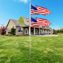 Load image into Gallery viewer, 25ft Telescoping Flagpole 2 US America Flag Kit