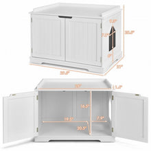 Load image into Gallery viewer, Cat Litter Box Wooden Enclosure Pet House Sidetable Washroom-White