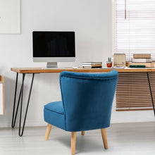 Load image into Gallery viewer, Armless Accent Chair Modern Velvet Leisure Chair-Blue
