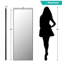Load image into Gallery viewer, 59''Full Length Mirror Large Rectangle Bedroom Mirror-Black