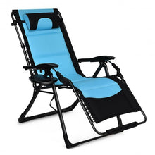 Load image into Gallery viewer, Outdoor Folding Padded Zero Gravity Lounge Chair-Navy