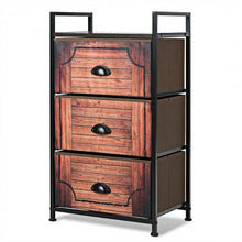 Load image into Gallery viewer, 3 Drawer Fabric Dresser Storage Tower Nightstand