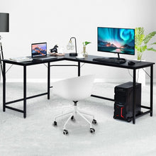 Load image into Gallery viewer, L Shaped Desk Corner Computer Desk PC Laptop Gaming Table Workstation-Black