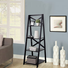 Load image into Gallery viewer, 4-Tier Leaning Free Standing Ladder Shelf Bookcase