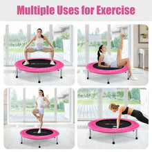 Load image into Gallery viewer, 38" Mini Folding Trampoline Portable Leisure Fitness Backboard-Pink