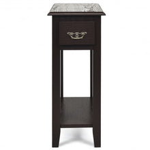 Load image into Gallery viewer, 2 Tier End Bedside Sofa Side Table Narrow Nightstand-Espresso