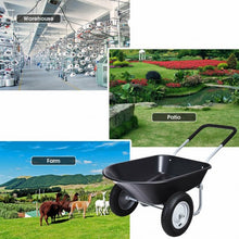 Load image into Gallery viewer, 2 Tire Wheelbarrow Garden Cart Heavy-duty Dolly Utility Cart-Black