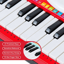Load image into Gallery viewer, 37-key Kids Toy Keyboard Piano with Microphone-Red