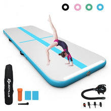 Load image into Gallery viewer, Air Track Inflatable Gymnastics Tumbling Mat with Pump-Blue