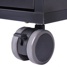 Load image into Gallery viewer, Black Salon Trolley Cart with 4 Storage Trays-Black
