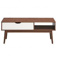 Load image into Gallery viewer, Coffee Cocktail Accent Table with Drawer and Storage Shelf-Coffee