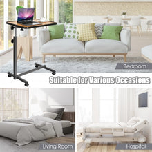 Load image into Gallery viewer, Overbed Rolling Food Tray Table