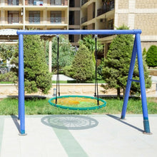 Load image into Gallery viewer, 40'' Spider Web Tree Swing Kids Outdoor Play Set with Adjustable Ropes-Green