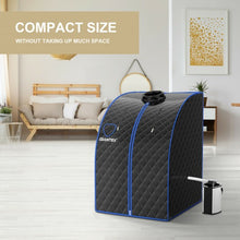 Load image into Gallery viewer, Portable Personal Steam Sauna Spa with 3L Blast-proof Steamer Chair-Black