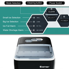 Load image into Gallery viewer, 44 lbs Portable Countertop Ice Maker Machine with Scoop-Black