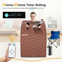 Load image into Gallery viewer, Portable Personal Steam Sauna Spa with 3L Blast-proof Steamer Chair-Coffee