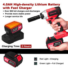 Load image into Gallery viewer, 20V Cordless Impact Wrench Brushless with 4.0 AH Battery